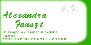 alexandra fauszt business card